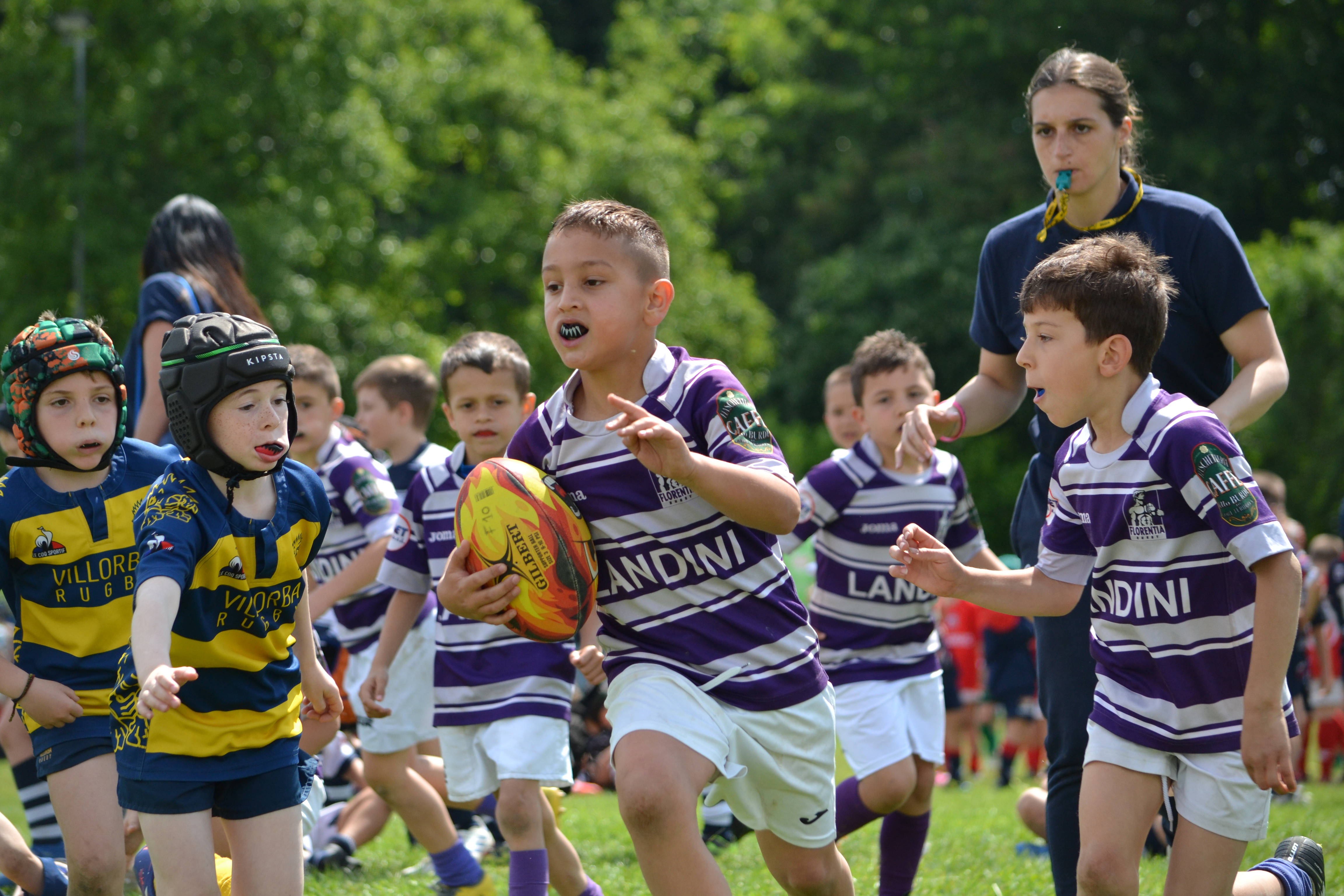 Giovani atleti del Florentia Rugby durante una partita
